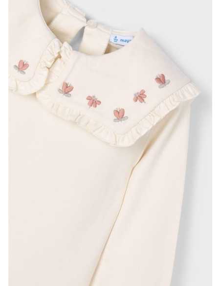 Blusa cuello volante niña