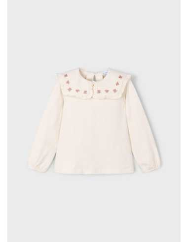 Blusa cuello volante niña