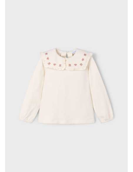 Blusa cuello volante niña