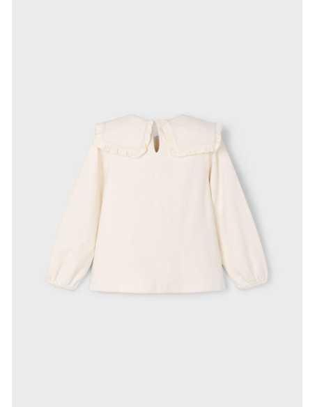 Blusa cuello volante niña