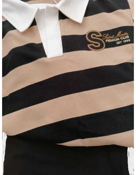 Conjunto pantalón y polo de rayas chica