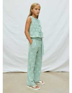 Pantalón largo estampado chica