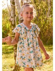 Vestido ceremonia estampado flores niña