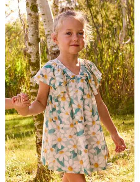 Vestido ceremonia estampado flores niña