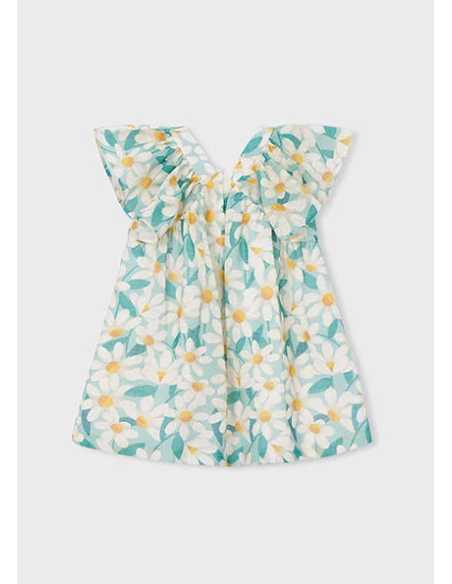 Vestido ceremonia estampado flores niña