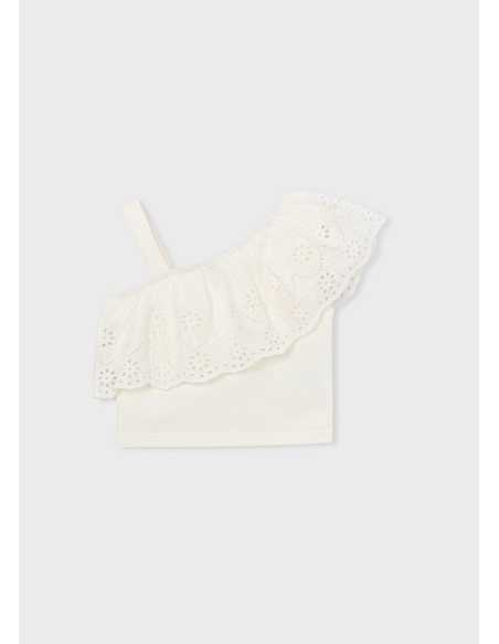 Camiseta de tirantes con volante niña