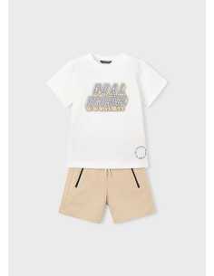 Conjunto pantalón y camiseta letras niño