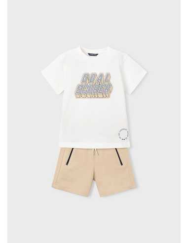 Conjunto pantalón y camiseta letras niño