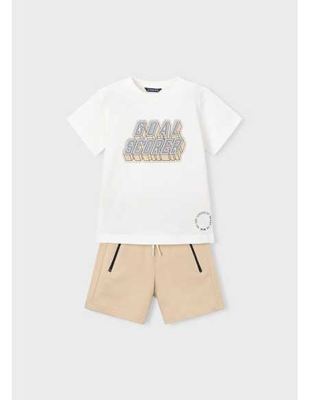Conjunto pantalón y camiseta letras niño