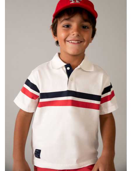 Polo con bandas decorativas niño