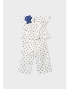 Conjunto pantalón largo y top estampado niña 2