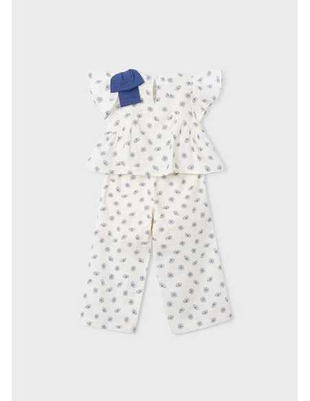 Conjunto pantalón largo y top estampado niña