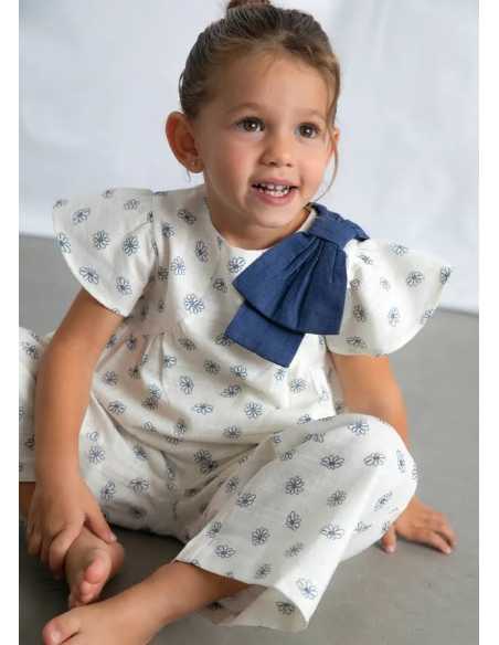 Conjunto pantalón largo y top estampado niña