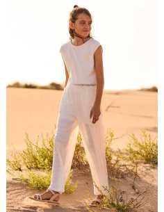 Conjunto pantalón largo strass y top chica