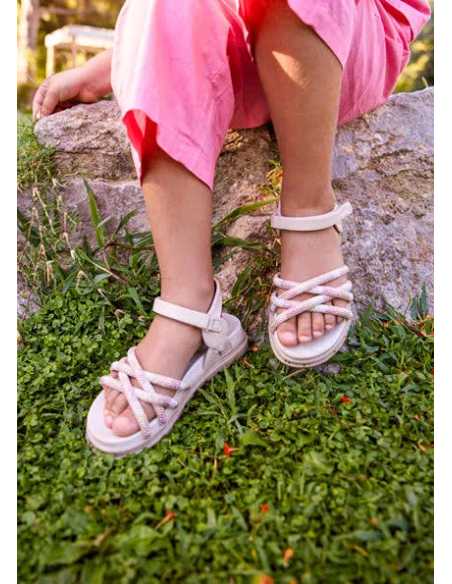 Sandalia brillos niña