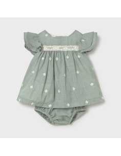 Vestido con cubrepañal recién nacida