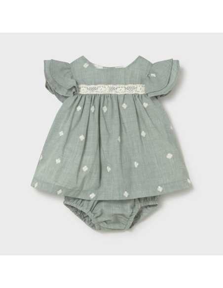 Vestido con cubrepañal recién nacida