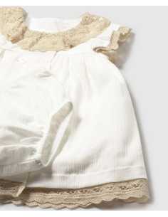 Vestido con cubrepañal ceremonia recién nacida 2