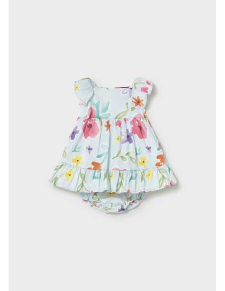 Vestido con cubrepañal estampado recién nacida