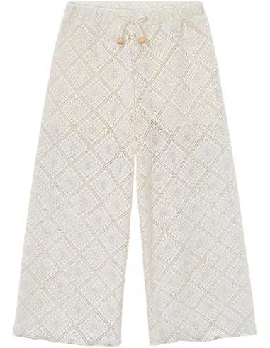 Pantalón largo crochet niña