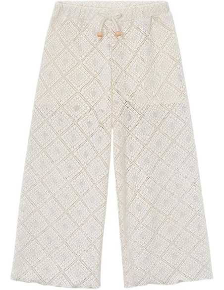 Pantalón largo crochet niña
