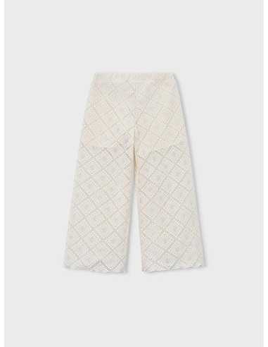 Pantalón largo crochet niña