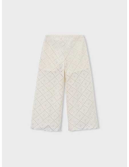 Pantalón largo crochet niña