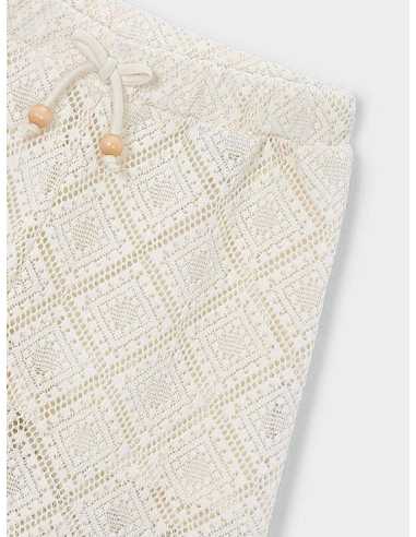 Pantalón largo crochet niña