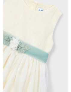 Vestido ceremonia tul bordado niña 2