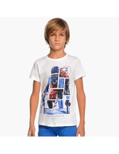 Camiseta manga corta buzo niño