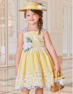 VESTIDO ORGANZA BORDADA