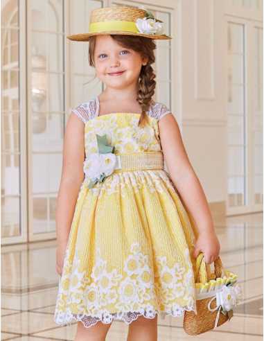 VESTIDO ORGANZA BORDADA