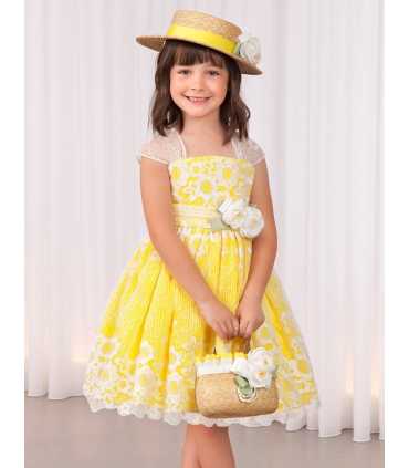 VESTIDO ORGANZA BORDADA