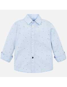 Camisa manga larga microestampado niño
