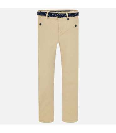 Pantalón chino largo cinturón slim fit niño