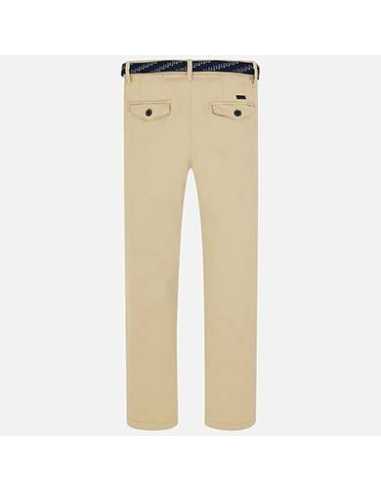 Pantalón chino largo cinturón slim fit niño