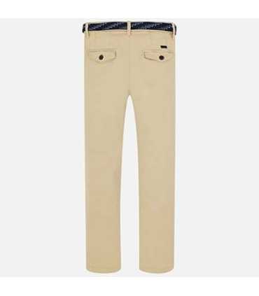Pantalón chino largo cinturón slim fit niño