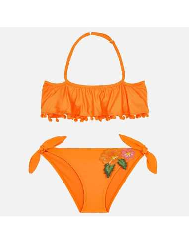 Bikini volantes con apliques niña