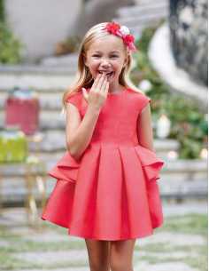 Vestido mikado capas