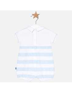 Pelele corto con peto rayas bebé recién nacido 2