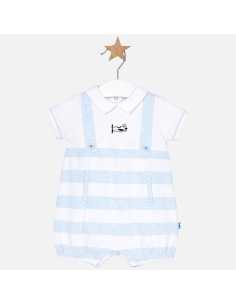 Pelele corto con peto rayas bebé recién nacido