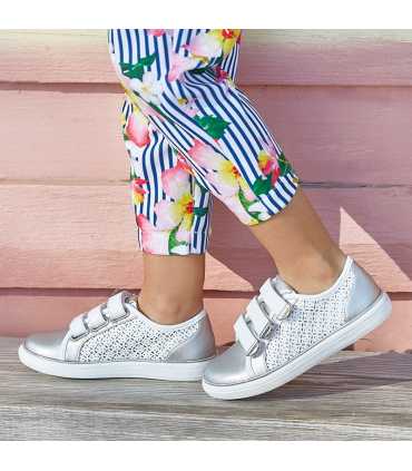 Zapatillas casual metalizadas niña