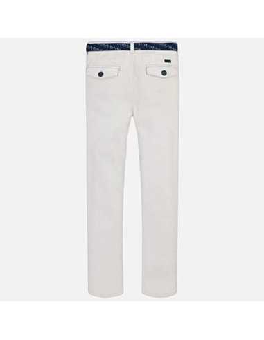 Pantalón chino largo cinturón slim fit niño
