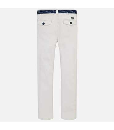 Pantalón chino largo cinturón slim fit niño