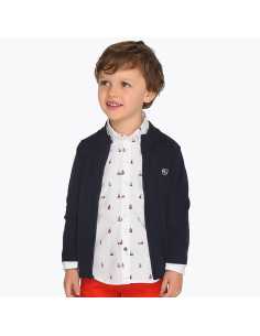 Chaqueta punto liso niño