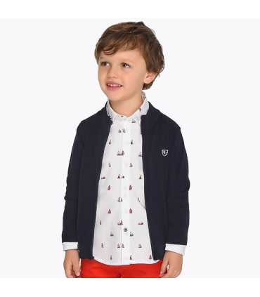 Chaqueta punto liso niño