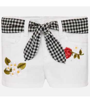 Shorts cinturón vichy bebé niña