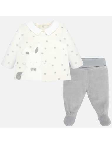 Conjunto polaina y camiseta animalito bebé niño recién nacido