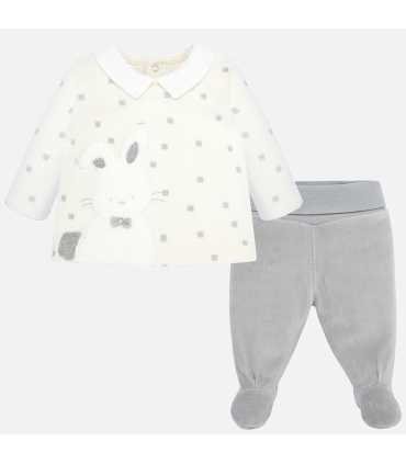 Conjunto polaina y camiseta animalito bebé niño recién nacido